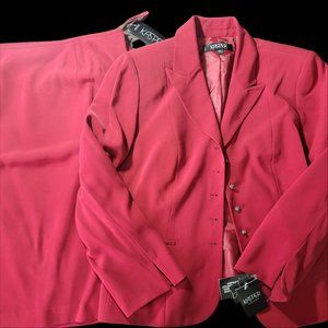 NWT Kasper Woman’s 2 pieces Suit red blazer and skirt size 16p